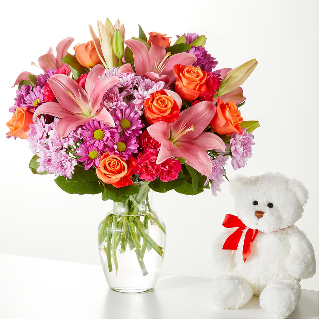 One and Only Bouquet and Bear Bundle – T BEARS FLORIST & GIFTS, Columbus OH