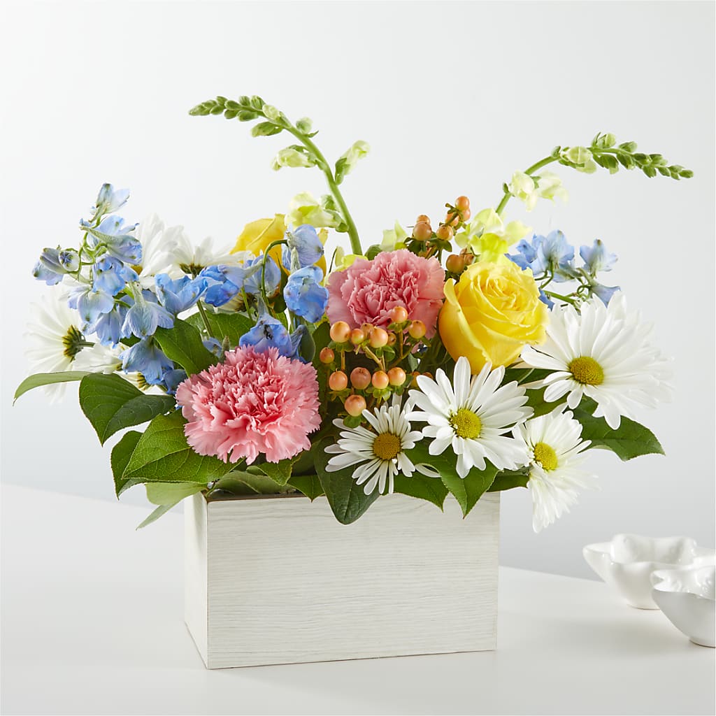 Sun Salutation Box Bouquet – T BEARS FLORIST & GIFTS, Columbus OH