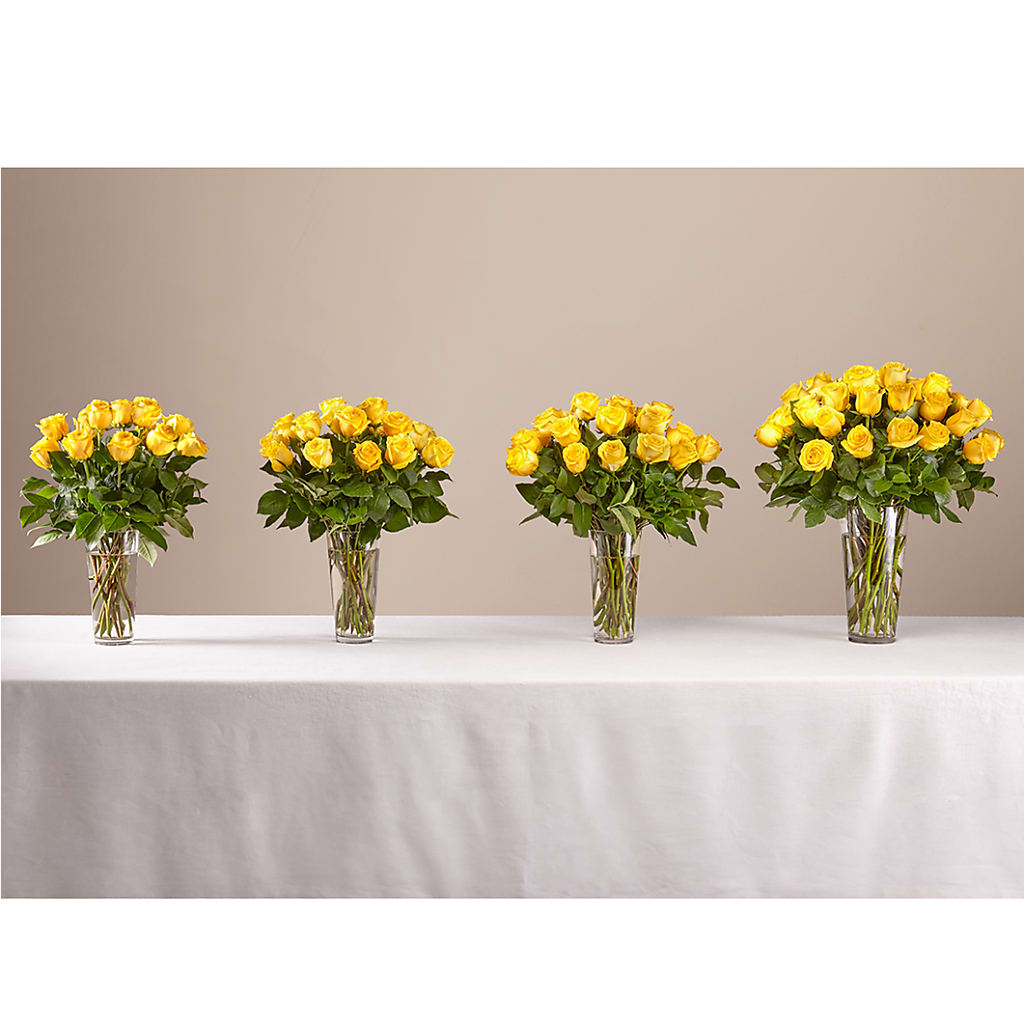Long Stem Yellow Rose Bouquet – T BEARS FLORIST & GIFTS, Columbus OH