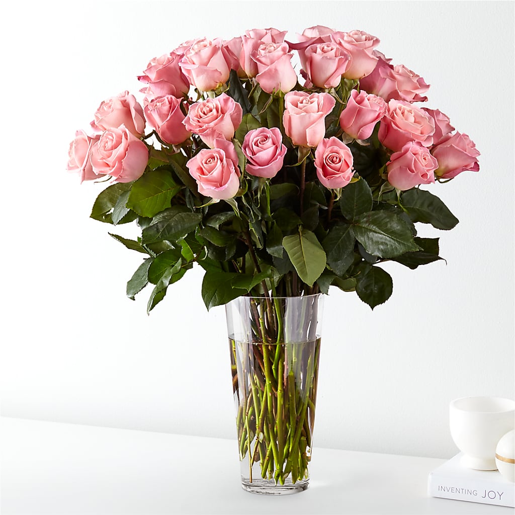 Long Stem Pink Rose Bouquet – T BEARS FLORIST & GIFTS, Columbus OH