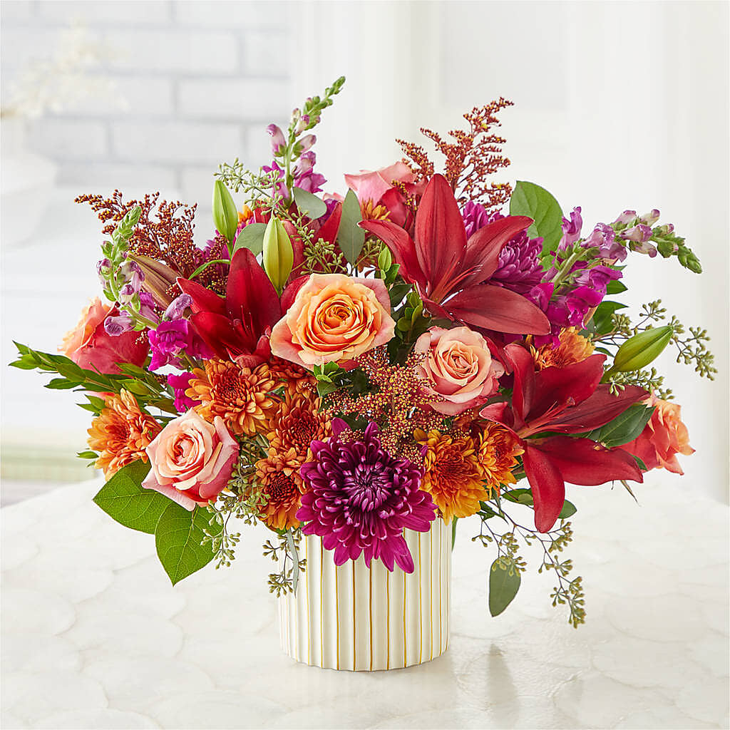 Burgundy Landscape Bouquet – T BEARS FLORIST & GIFTS, Columbus OH