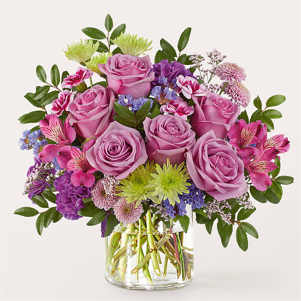 Glass Half Full Bouquet – T BEARS FLORIST & GIFTS, Columbus OH