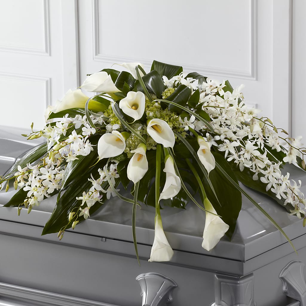 Angel Wings Casket Spray – T BEARS FLORIST & GIFTS, Columbus OH