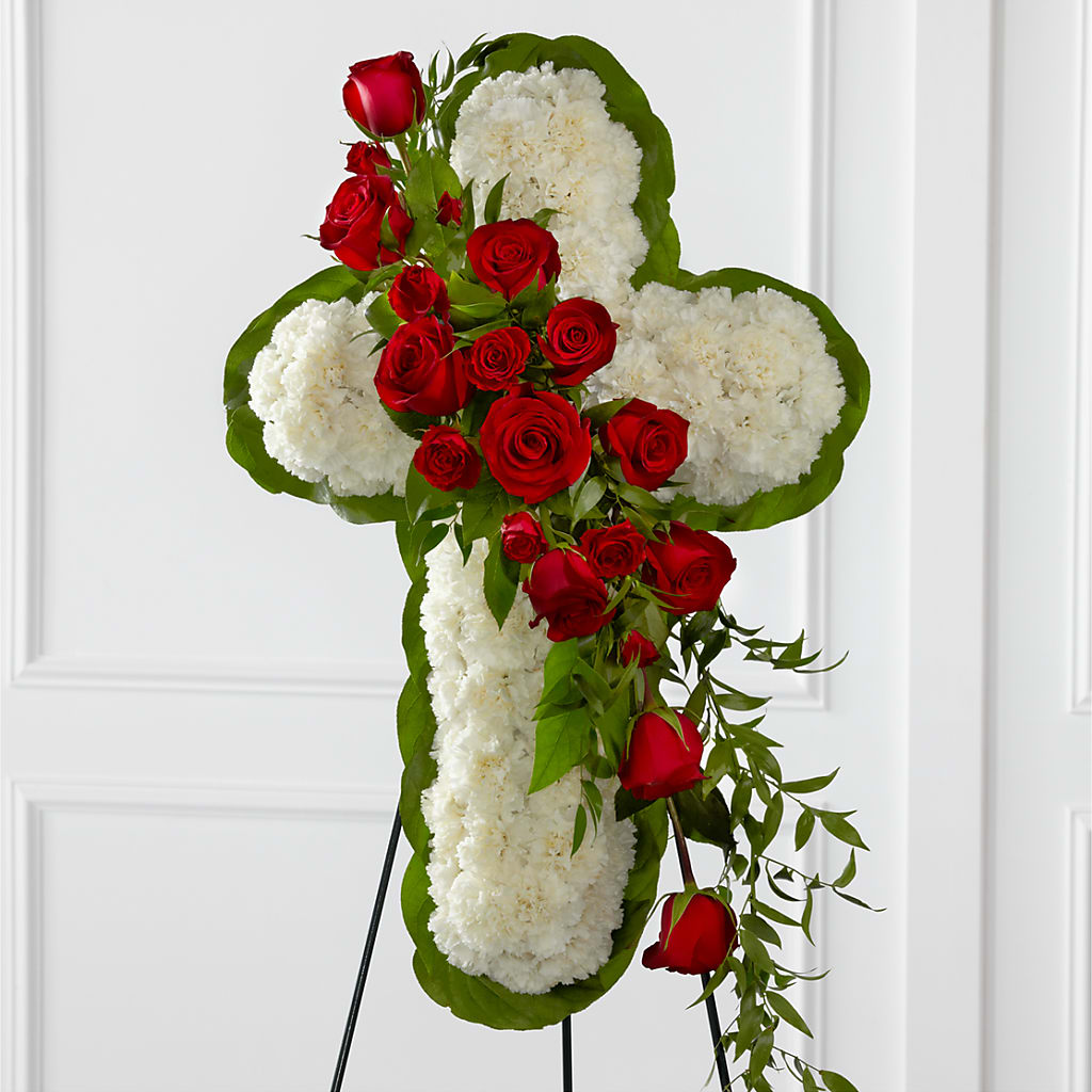 Floral Cross Easel – T BEARS FLORIST & GIFTS, Columbus OH