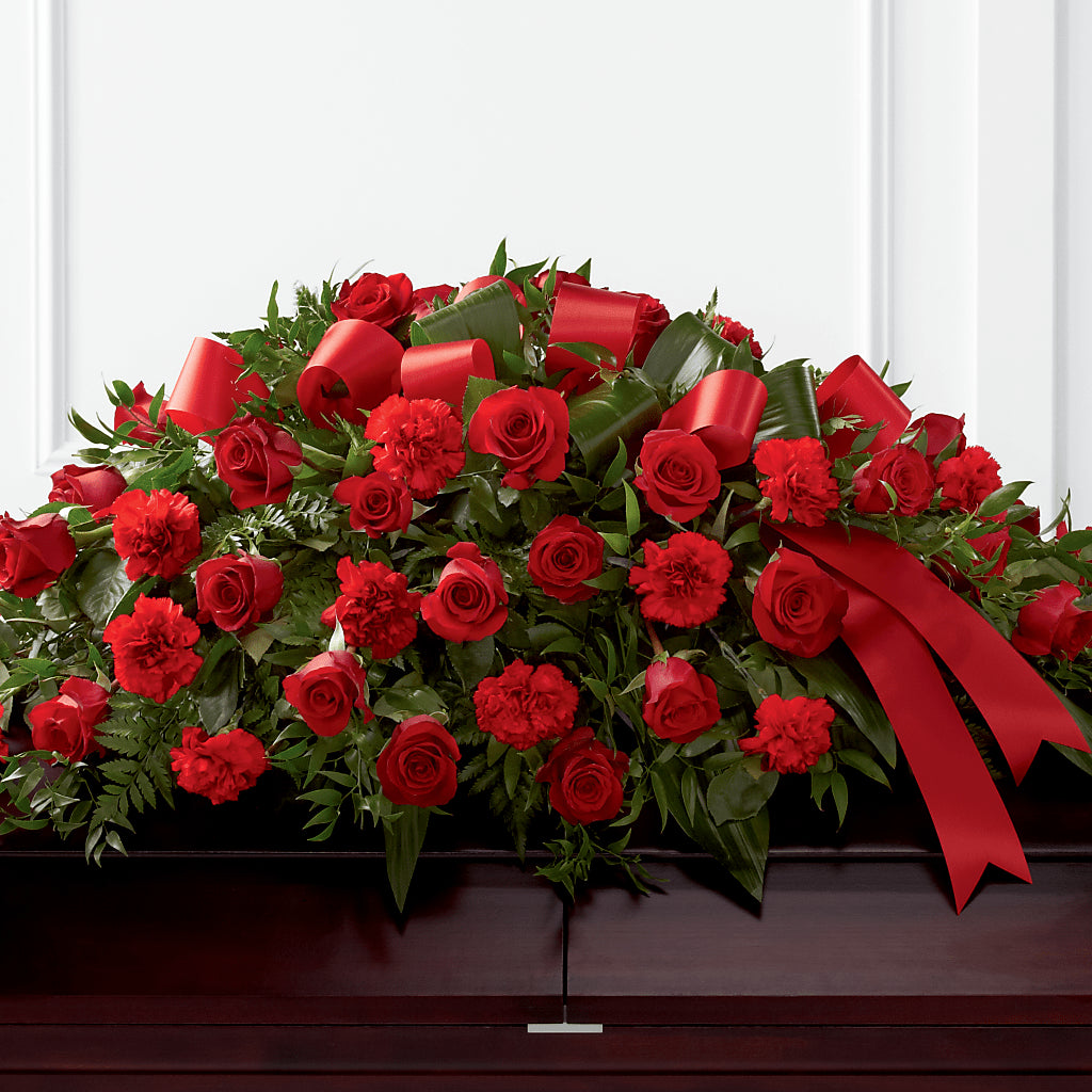 Tribute of Life Casket Spray – T BEARS FLORIST & GIFTS, Columbus OH