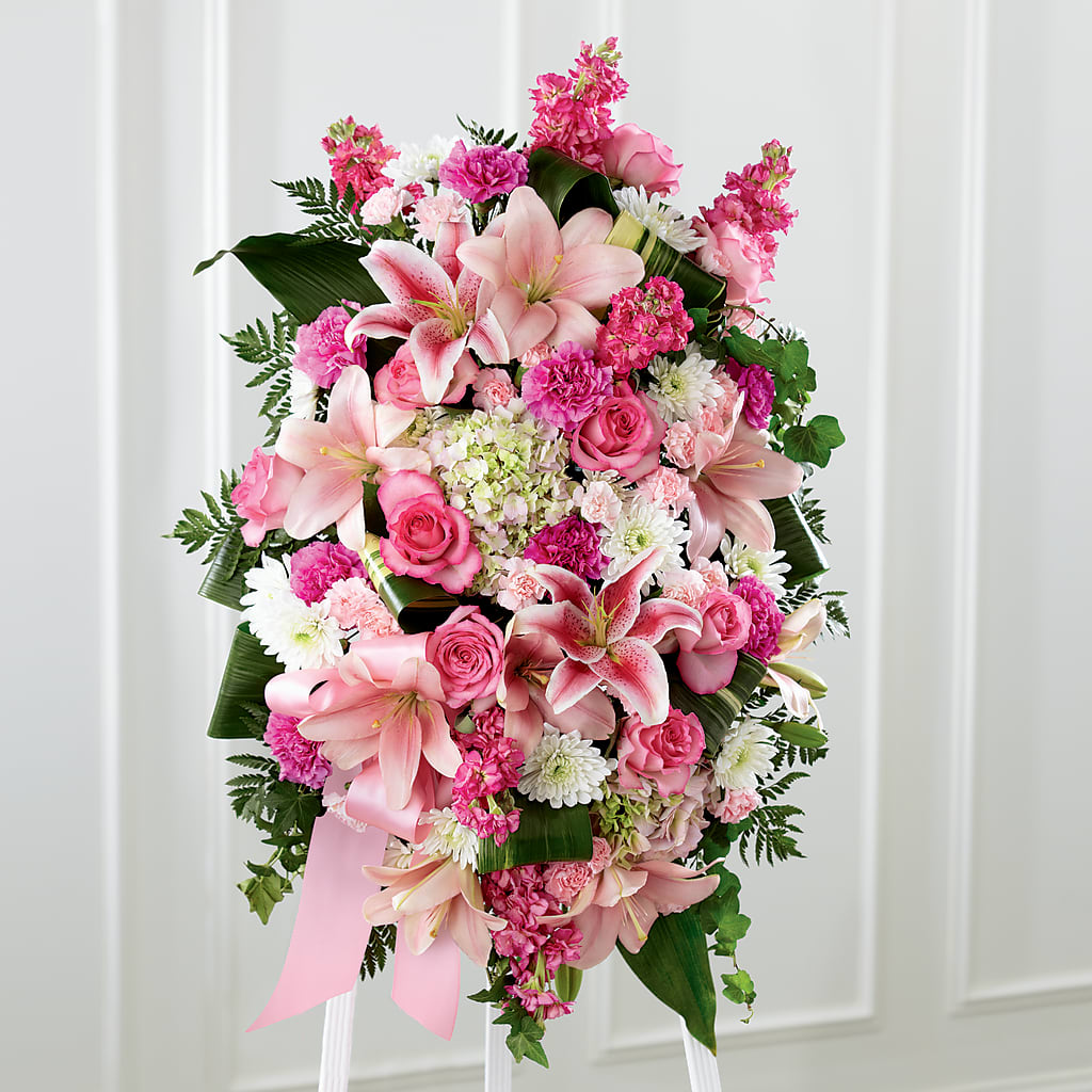 Comforting Standing Spray – T BEARS FLORIST & GIFTS, Columbus OH