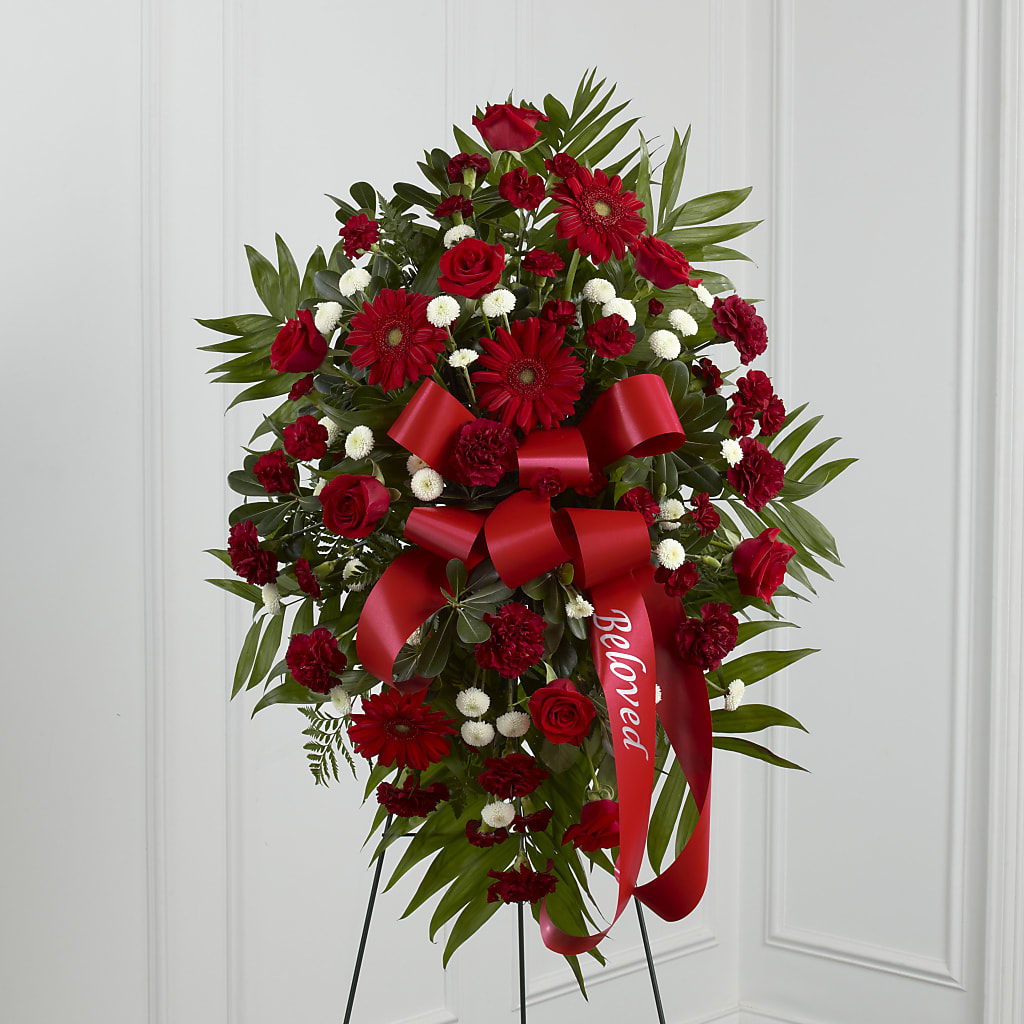 Treasured Memories Standing Spray – T BEARS FLORIST & GIFTS, Columbus OH