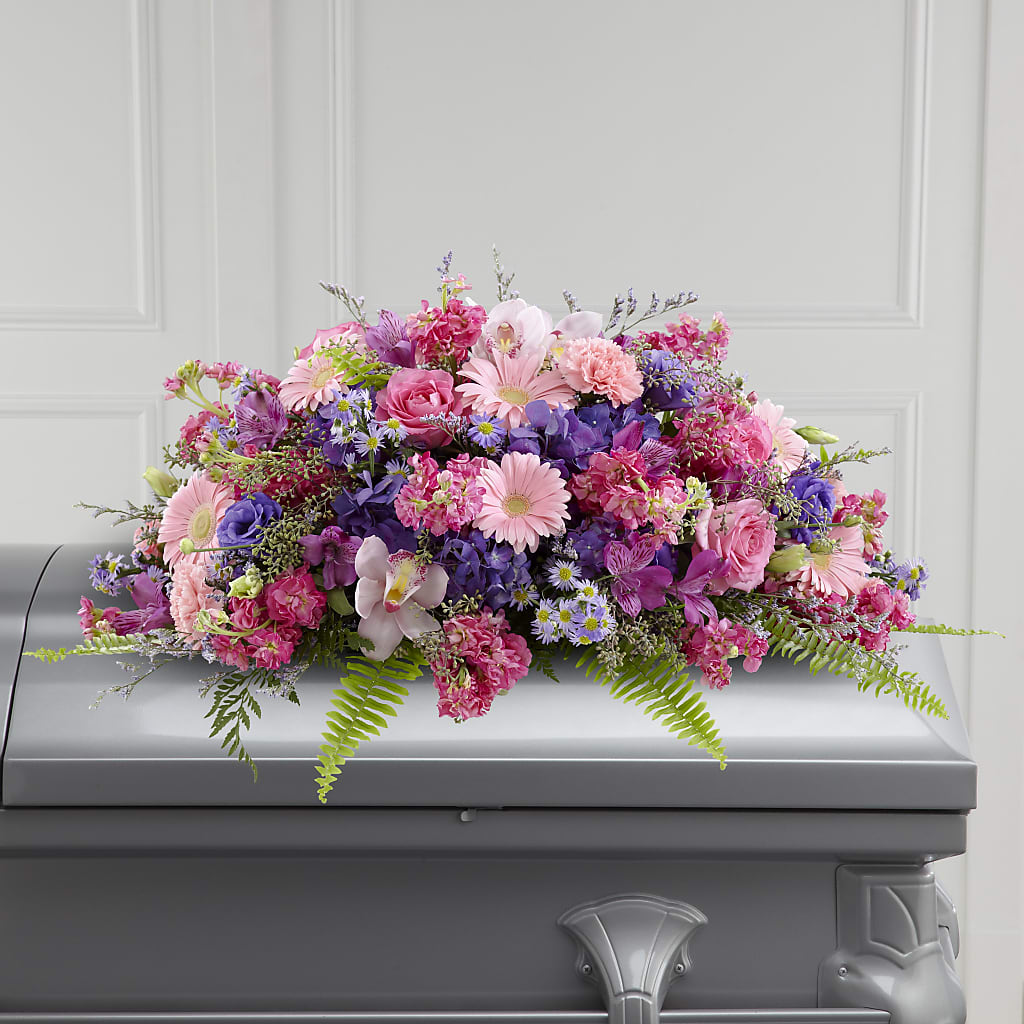 Glorious Garden Casket Spray – T BEARS FLORIST & GIFTS, Columbus OH