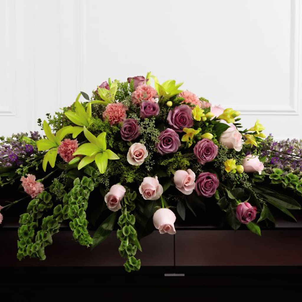 Forever Beloved Casket Spray – T BEARS FLORIST & GIFTS, Columbus OH