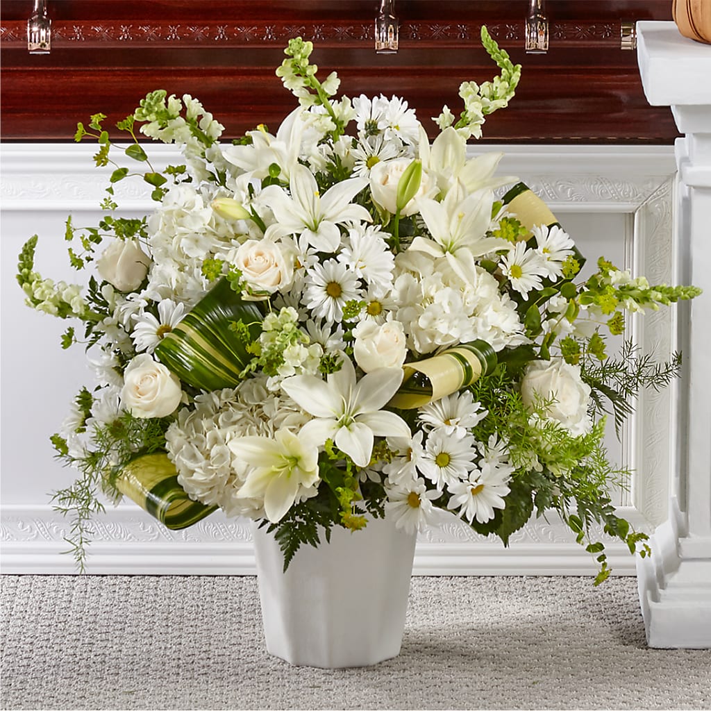 Thoughts of Tranquility Floor Basket – T BEARS FLORIST & GIFTS, Columbus OH