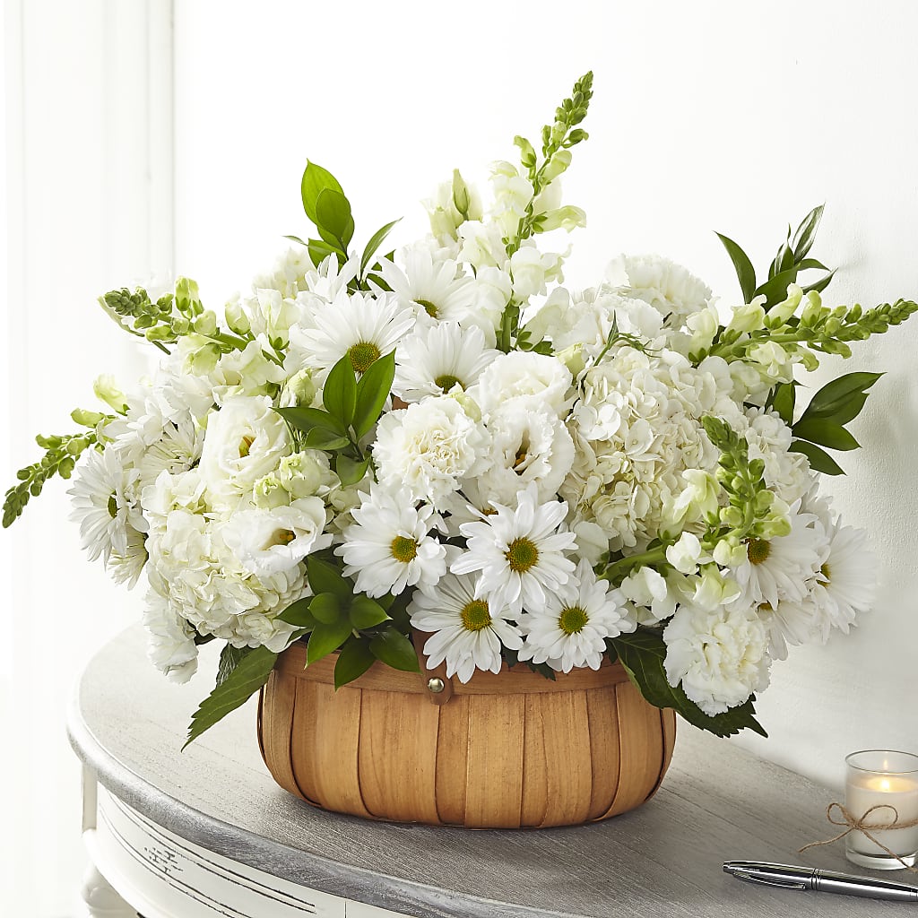 Pure Ivory Basket – T BEARS FLORIST & GIFTS, Columbus OH