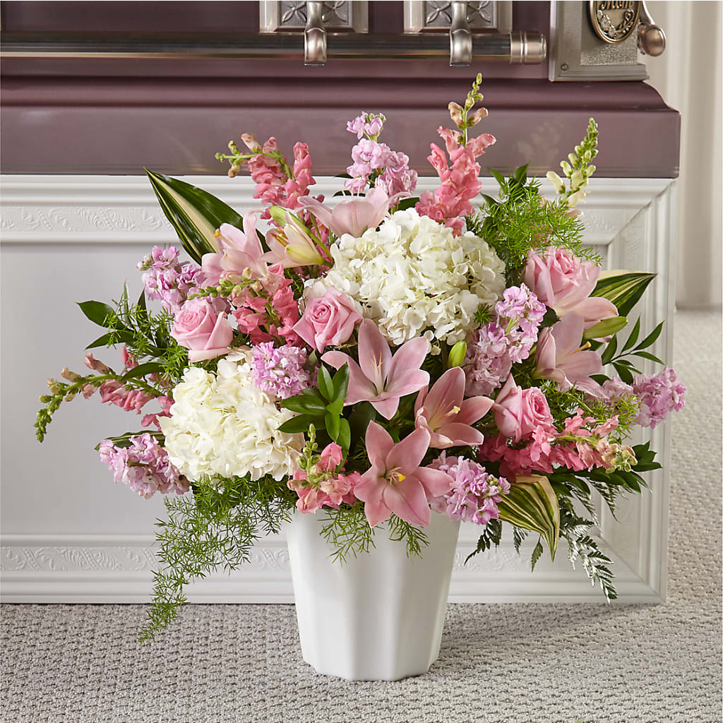 Simply Serene Floor Basket – T BEARS FLORIST & GIFTS, Columbus OH