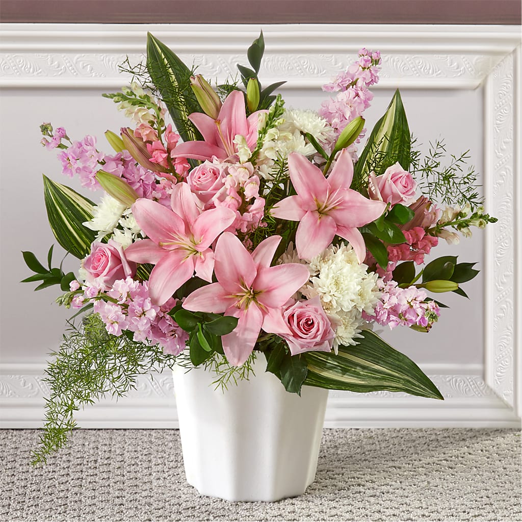 Simply Serene Floor Basket – T BEARS FLORIST & GIFTS, Columbus OH