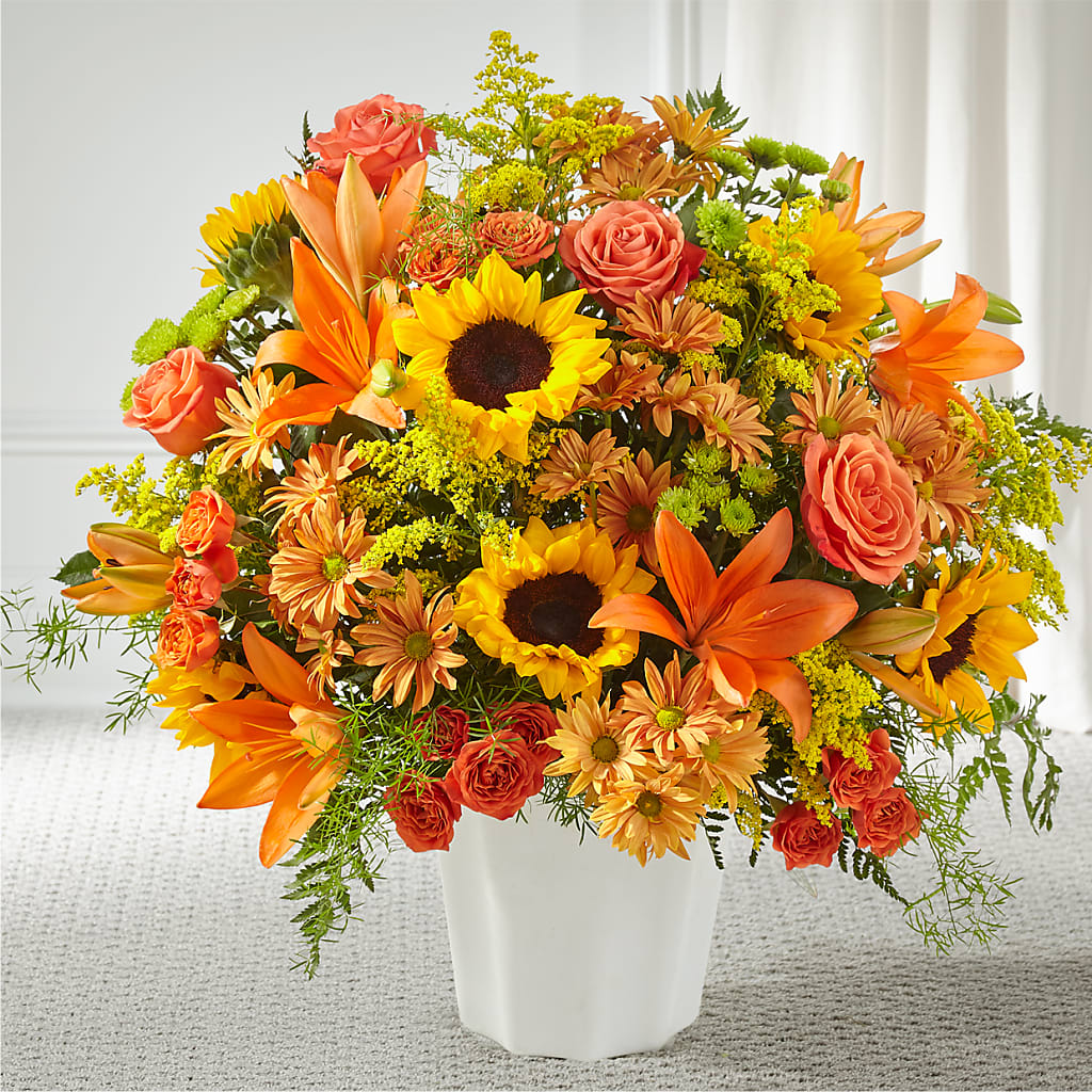 Harvest Thoughts Floor Basket – T BEARS FLORIST & GIFTS, Columbus OH