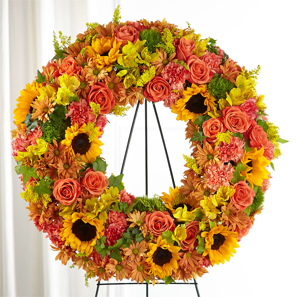 Autumnal Memories Wreath (Standard) – T BEARS FLORIST & GIFTS, Columbus OH