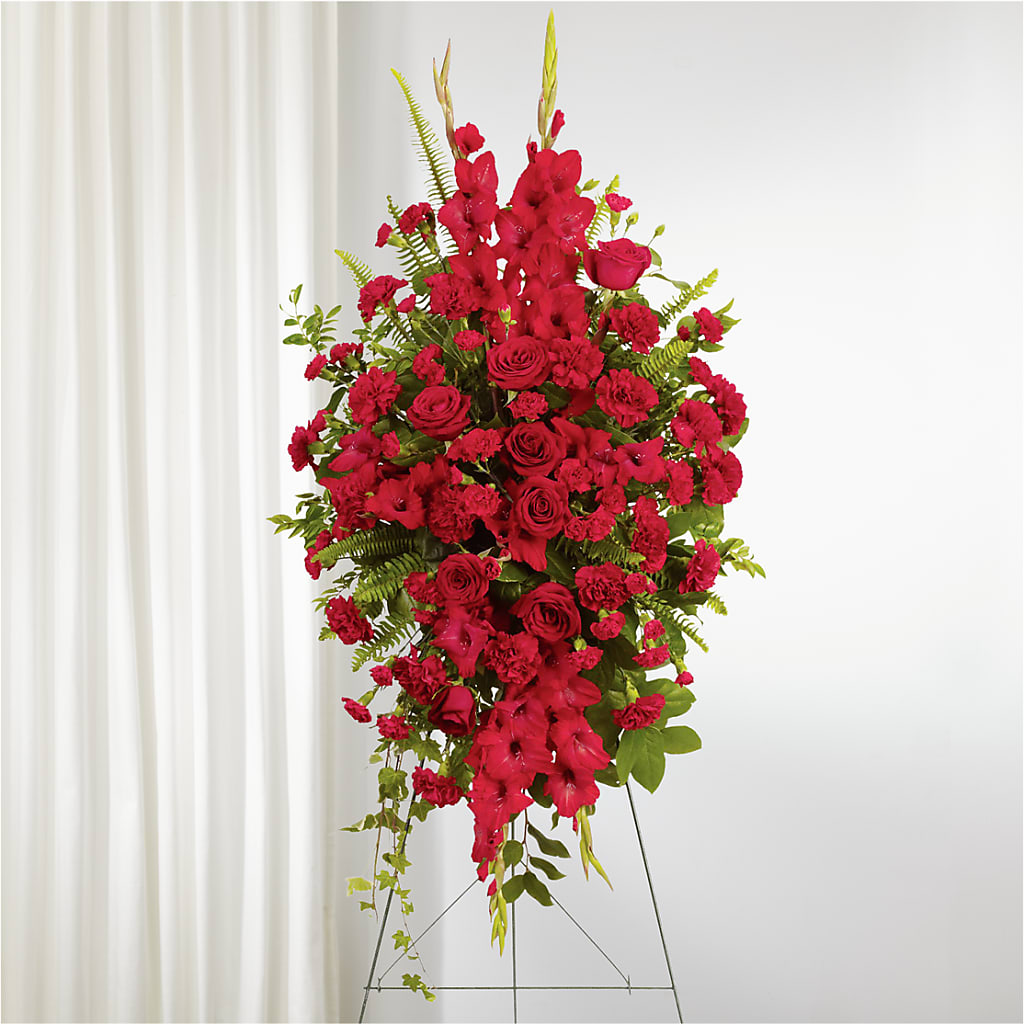 From the Heart Standing Spray – T BEARS FLORIST & GIFTS, Columbus OH