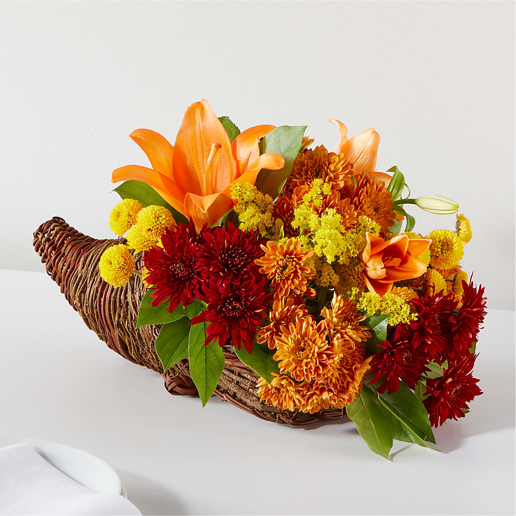 Bouquet of Blessings Cornucopia – T BEARS FLORIST & GIFTS, Columbus OH