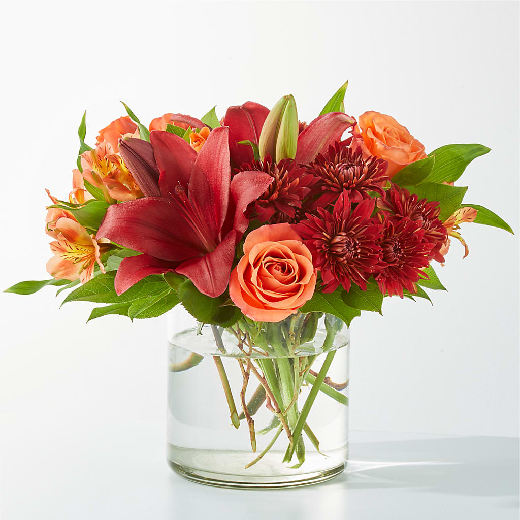 Crimson Leaves Bouquet – T BEARS FLORIST & GIFTS, Columbus OH