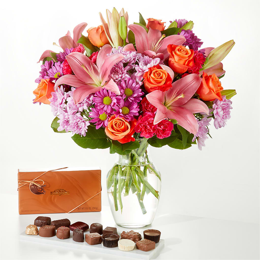 One and Only Bouquet and Chocolate Bundle – T BEARS FLORIST & GIFTS, Columbus OH