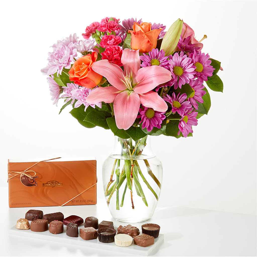 One and Only Bouquet and Chocolate Bundle – T BEARS FLORIST & GIFTS, Columbus OH