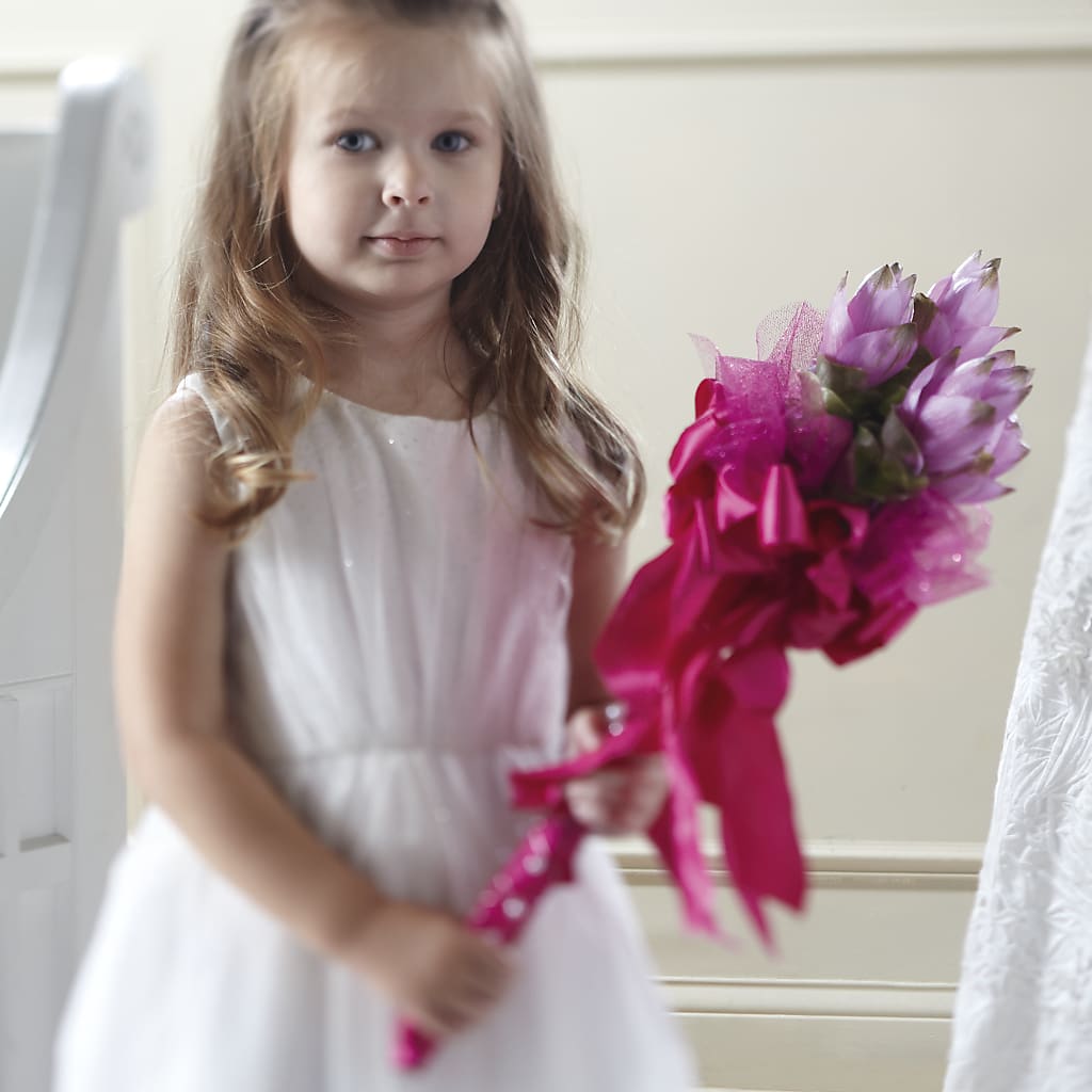 Sparkle Pink Flower Girl Bouquet – T BEARS FLORIST & GIFTS, Columbus OH