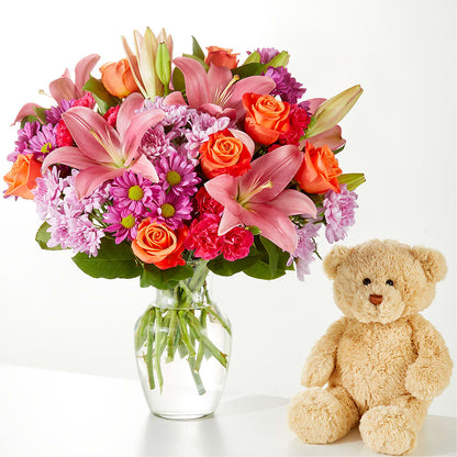 One and Only Bouquet and Bear Bundle – T BEARS FLORIST & GIFTS, Columbus OH