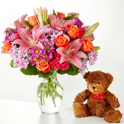 One and Only Bouquet and Bear Bundle – T BEARS FLORIST & GIFTS, Columbus OH