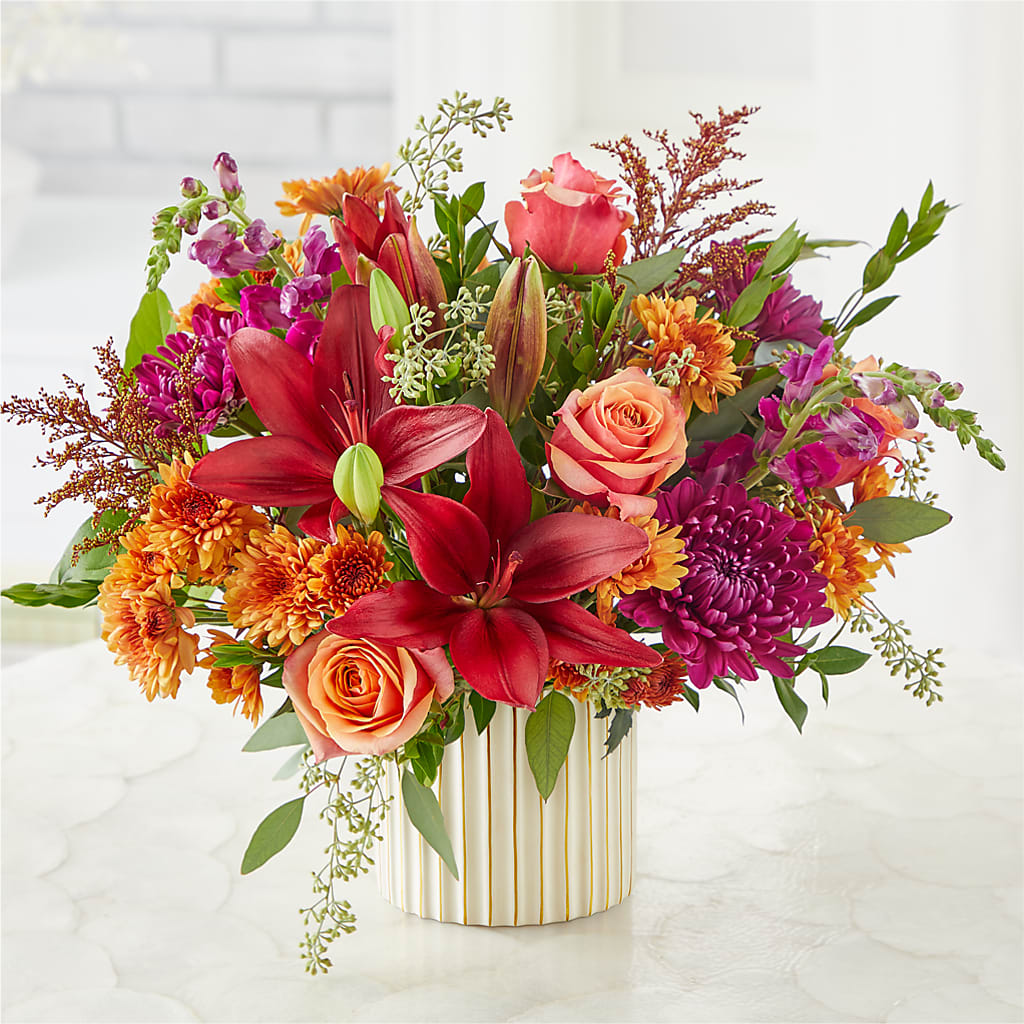 Burgundy Landscape Bouquet – T BEARS FLORIST & GIFTS, Columbus OH