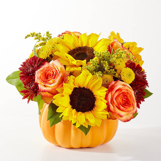 Golden Gourd Pumpkin Bouquet – T BEARS FLORIST & GIFTS, Columbus OH