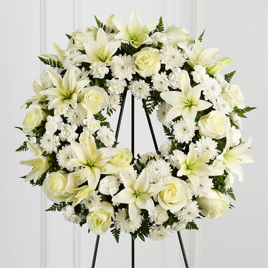 Treasured Tribute Wreath – T BEARS FLORIST & GIFTS, Columbus OH
