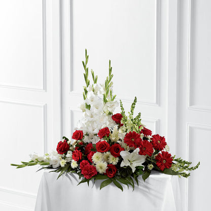 Crimson & White Arrangement – T BEARS FLORIST & GIFTS, Columbus OH