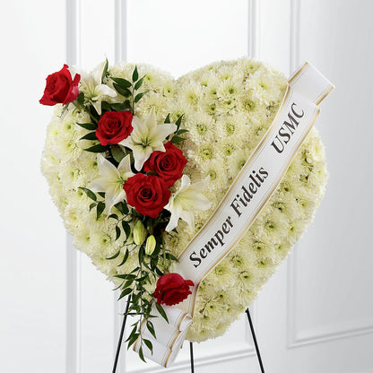 Heartfelt Hero Standing Heart – T BEARS FLORIST & GIFTS, Columbus OH