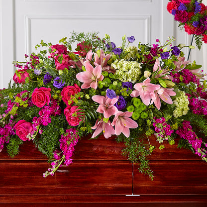 Radiant Tribute Casket Spray – T BEARS FLORIST & GIFTS, Columbus OH