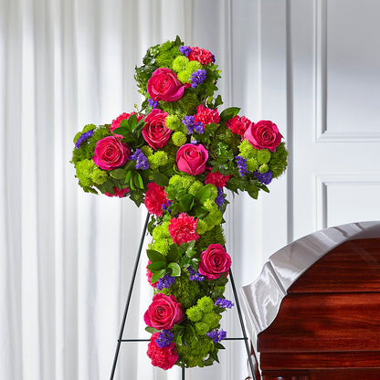 Tribute Rose Floral Cross – T BEARS FLORIST & GIFTS, Columbus OH