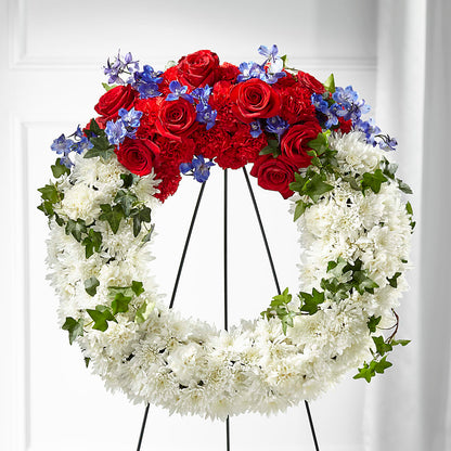 Patriotic Passion Wreath – T BEARS FLORIST & GIFTS, Columbus OH