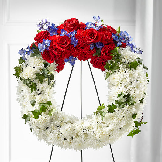 Patriotic Passion Wreath – T BEARS FLORIST & GIFTS, Columbus OH