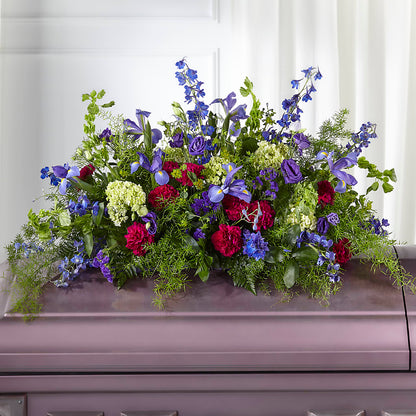Always Treasured Casket Spray – T BEARS FLORIST & GIFTS, Columbus OH