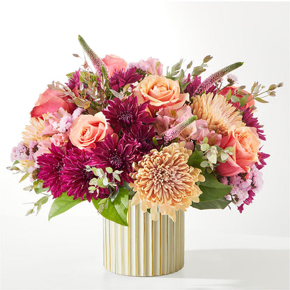 Berry Cobbler Bouquet with Ivory Vase – T BEARS FLORIST & GIFTS, Columbus OH