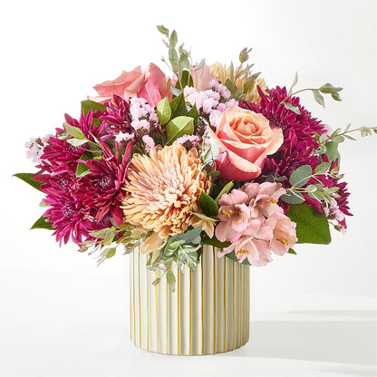 Berry Cobbler Bouquet with Ivory Vase – T BEARS FLORIST & GIFTS, Columbus OH