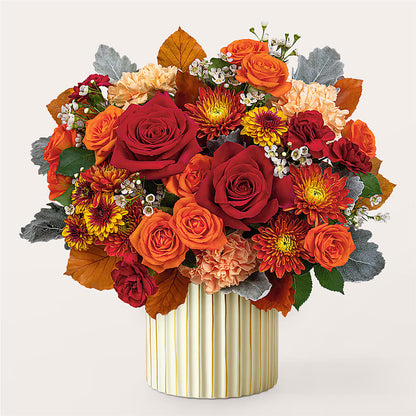 Merlot Bouquet with Ivory Vase – T BEARS FLORIST & GIFTS, Columbus OH