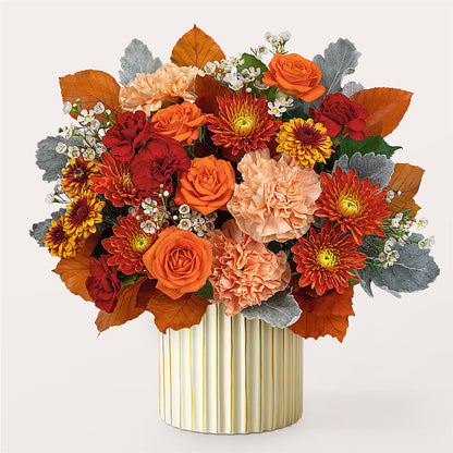 Merlot Bouquet with Ivory Vase – T BEARS FLORIST & GIFTS, Columbus OH