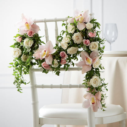 Orchid Rose Chair Décor – T BEARS FLORIST & GIFTS, Columbus OH