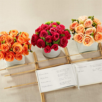 Dawn Rose Centerpiece – T BEARS FLORIST & GIFTS, Columbus OH