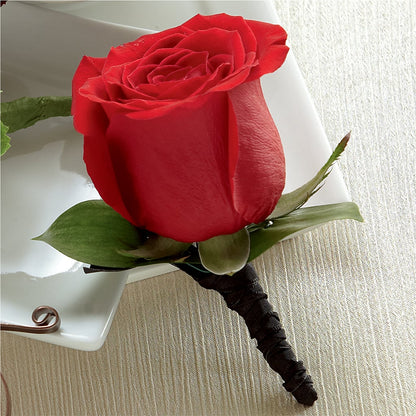 Red Rose Boutonniere – T BEARS FLORIST & GIFTS, Columbus OH